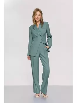Брючные костюмы 4099 серо-зеленый
