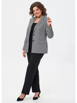 Брючные костюмы 412+596 черный гусек+черный однотон