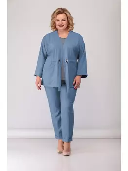 Брючные костюмы 5016 василек