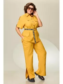 Брючные костюмы 6055 горчица