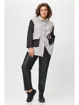 Брючные костюмы 6072 серый+черный