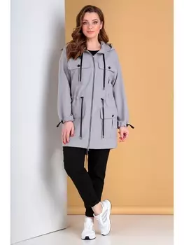 Брючные костюмы 743-серый+черный