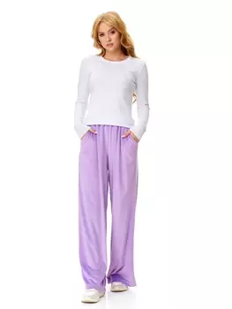 Брючные костюмы 7554 лаванда, белый