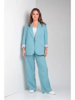 Брючные костюмы 7634Л бирюза