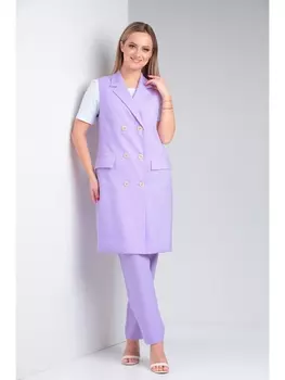 Брючные костюмы 7646Л лаванда