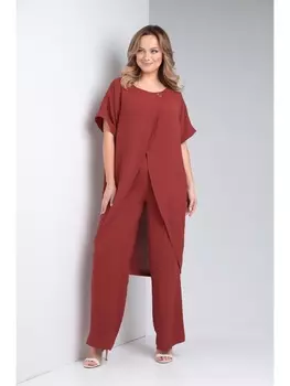 Брючные костюмы 7686 терракот