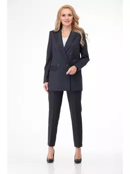 Брючные костюмы 785/596 т.синяя полоска