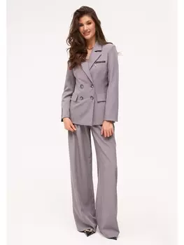 Брючные костюмы 8036 светло-серый