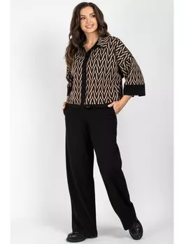 Брючные костюмы 812 кэмел с черным