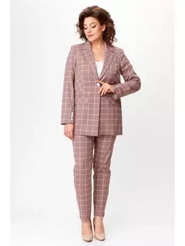 Брючные костюмы 928 бежевый клетка