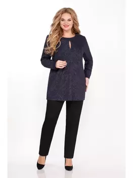 Брючные костюмы А-530 синий/черный