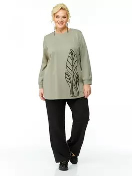 Брючные костюмы М117/1 оливка-черный