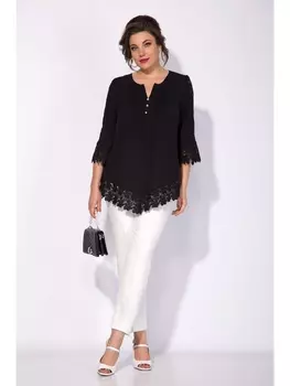 Брючные костюмы М1288БрЛ черный+белый