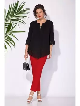 Брючные костюмы М1288БрЛ черный+красный