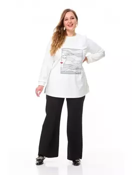 Брючные костюмы М131 бело-черный