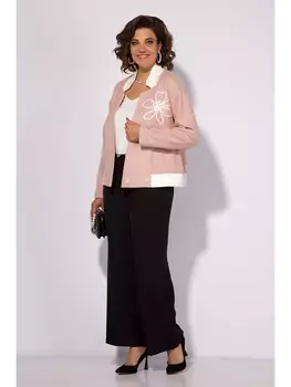 Брючные костюмы М1350БрПн пудра+черный