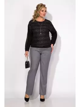 Брючные костюмы М1365БрПн черный, графит