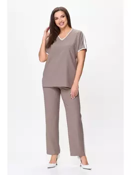 Брючные костюмы М-1207/1 бежевый, молочный