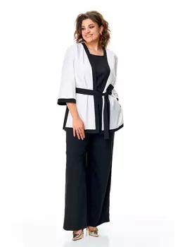 Брючные костюмы М-1260 черно-белый