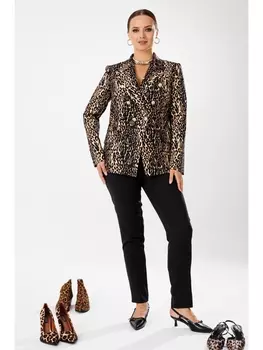 Брючные костюмы М-209 леопард+черный