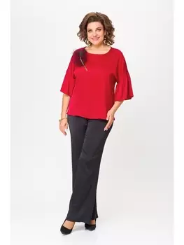 Брючные костюмы М-848/913 красный+черный