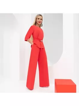 Брючные костюмы Модная штучка (2 в 1, клубника, с поясом)