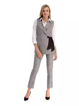 Брюки 376А серый клетка