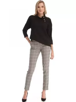 Брюки 376В серый клетка