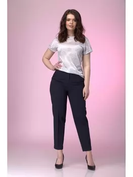 Брюки 505 синий в горох