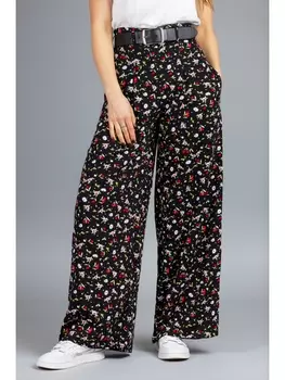 Брюки 877 чёрный принт