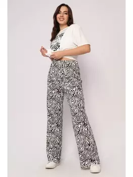 Брюки Брюки Мадагаскар, белый/темно-коричневый