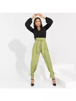 Брюки Выйти за пределы (green, с поясом)