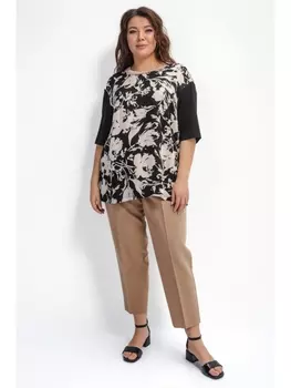 Брюки Зауженные бежевые брюки со стрелками арт.3607