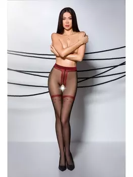 Чулки и колготки Tiopen 019 Black-Red