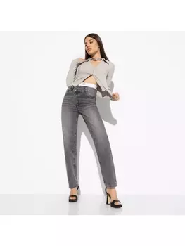 Джинсы Rome (grey, с косой застежкой)