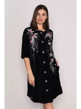 Халаты Халат Физалис, велюр темно-синий