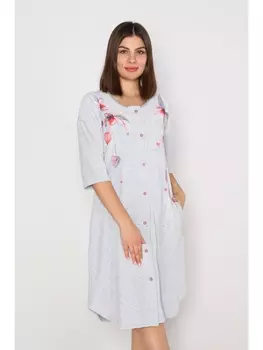 Халаты Халат Физалис, велюр серый меланж