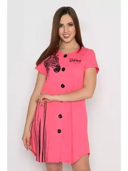 Халаты Халат Black and white кулирка, коралл