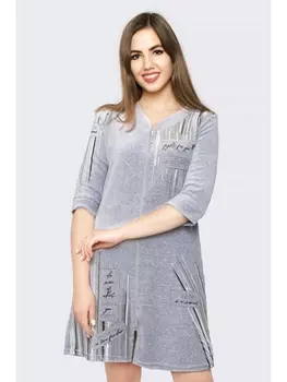 Халаты Халат Dream велюр, серый