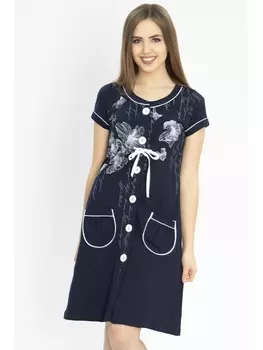 Халаты Халат Ваниль кулирка, темно-синий