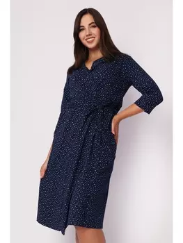 Халаты Халат Забота кулирка, темно-синий