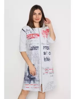 Халаты Халат История, велюр серый меланж