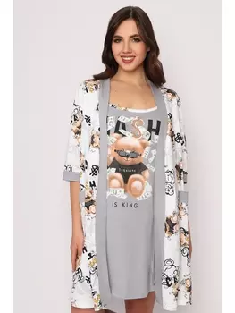 Халаты Комплект Босс, белый/серый