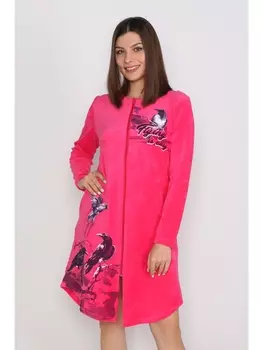 Халаты Халат Линда, велюр малина