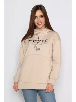Худи, толстовки Джемпер Зебра, бежевый/серый меланж