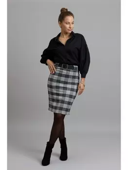 Юбка 1055 черно-белая клетка