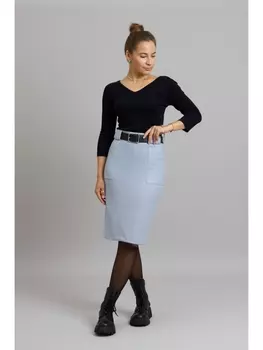 Юбка 1061 голубая ёлочка