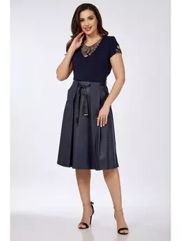 Юбка 225 синий матовый