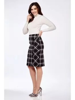 Юбка 400 черный с серым (клетка)