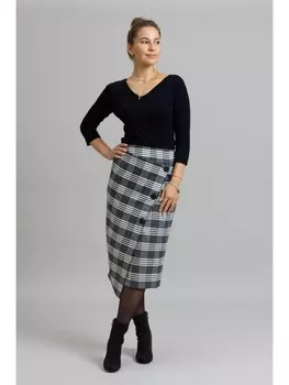 Юбка 813 черно-белая клетка